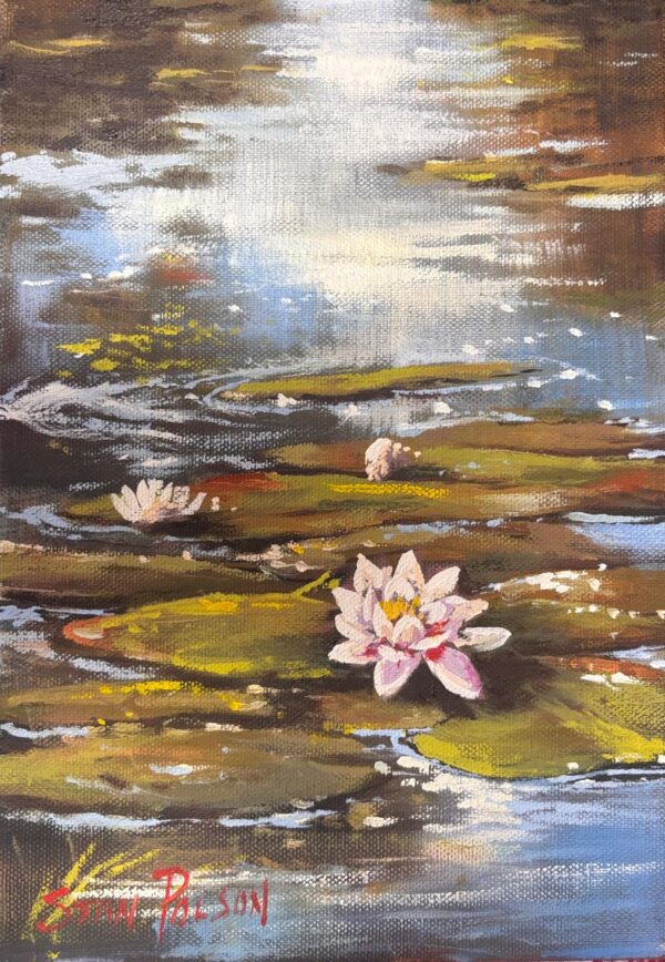 {je_artwork_artwork_medium_id}  {je_artwork_artwork_category_id} titled Lilly pond