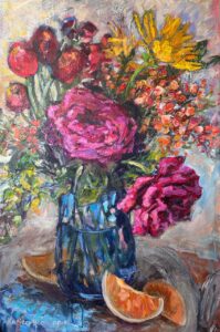 {je_artwork_artwork_medium_id}  {je_artwork_artwork_category_id} titled Pink roses