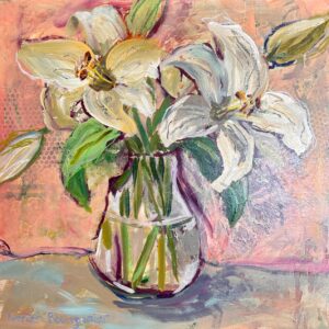 Karien Boonzaaier, Alice Art Gallery, South African Art, Lillies in glass