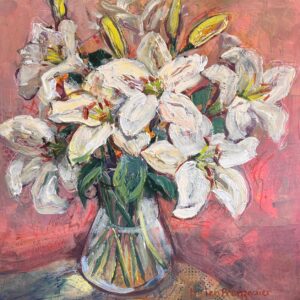 Karien Boonzaaier, Alice Art Gallery, South African Art, Lillies in glass