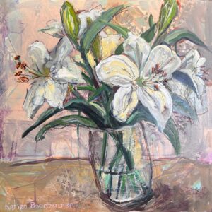 Karien Boonzaaier, Alice Art Gallery, South African Art, Lillies in glass