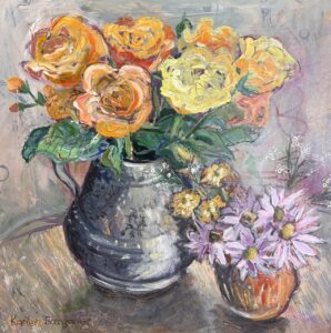 {je_artwork_artwork_medium_id}  {je_artwork_artwork_category_id} titled Roses and daisies
