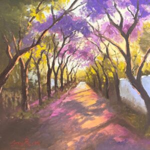 Stan Polson, Jacaranda trees, Alice Art Gallery, South African Art