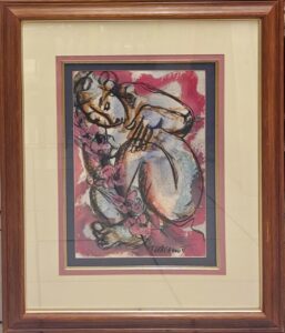 {je_artwork_artwork_medium_id}  {je_artwork_artwork_category_id} titled (c) Woman with flowers