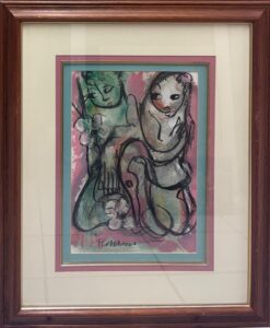{je_artwork_artwork_medium_id}  {je_artwork_artwork_category_id} titled (c) Figures and birds