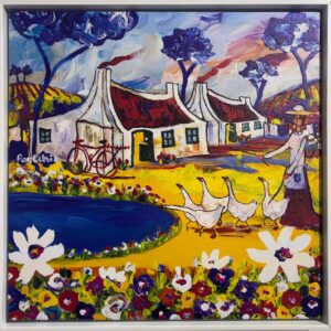 Portchie, Alice Art Gallery, South African Art, Woman with geese