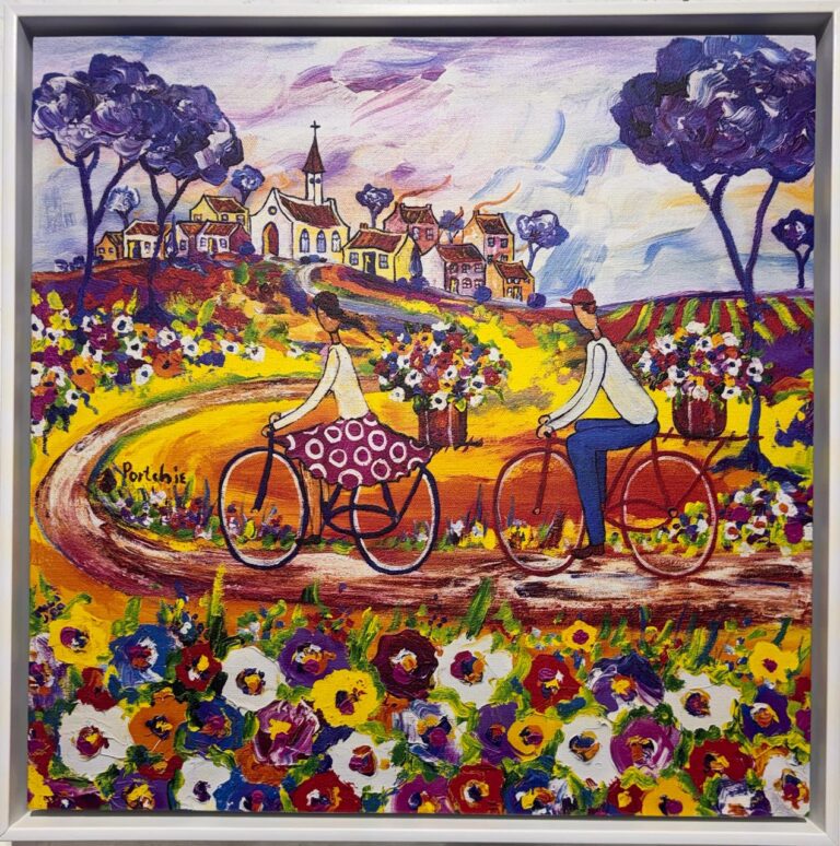 Canvas print  Print titled Flower delivery (Textured print)