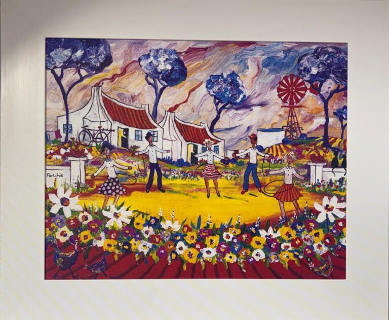 Canvas print  Print titled Hoola Hoops (Textured print)