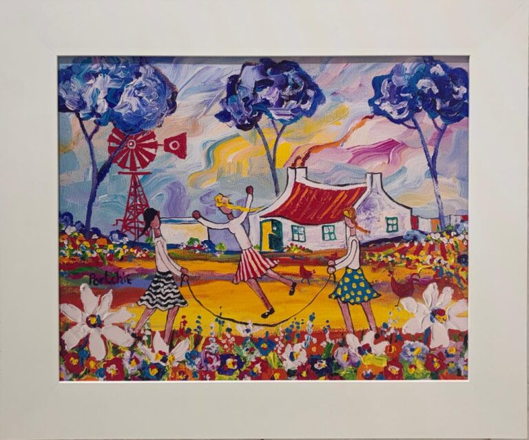 Canvas print  Print titled Skipping (Textured print)