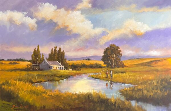 {je_artwork_artwork_medium_id}  {je_artwork_artwork_category_id} titled Fly fishing