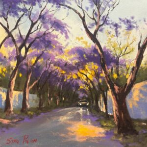 Stan Polson, South African art, Alice Art Gallery, Jacarandas