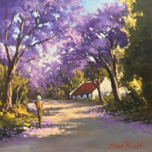 Stan Polson, South African art, Alice Art Gallery, Jacarandas