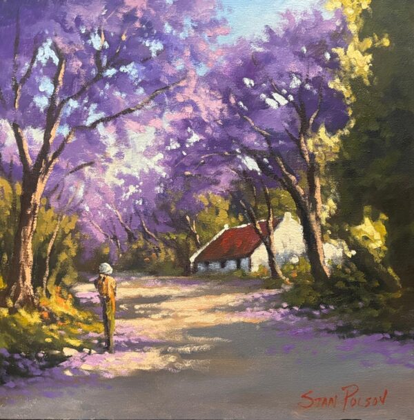 Stan Polson, South African art, Alice Art Gallery, Jacarandas