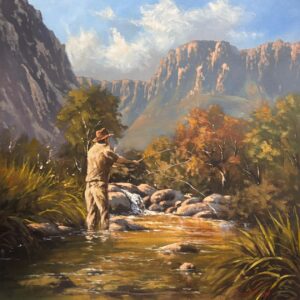 Stan Polson, South African art, Alice Art Gallery, Fly fishing