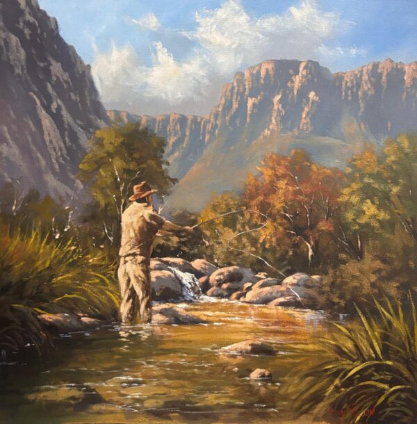 Stan Polson, South African art, Alice Art Gallery, Fly fishing