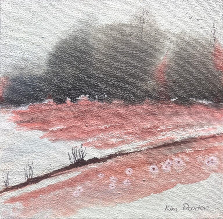 Mixed Medium  Painting titled (c) Snowy Reflection u/f