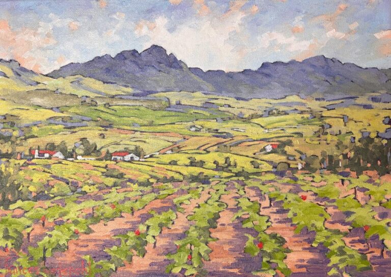 Oil on Stretched Canvas Painting titled © Cape homestead u/f